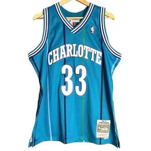 Alonzo Mourning Charlotte Hornets Hardwood Classics Throwback Swingman Jersey L
